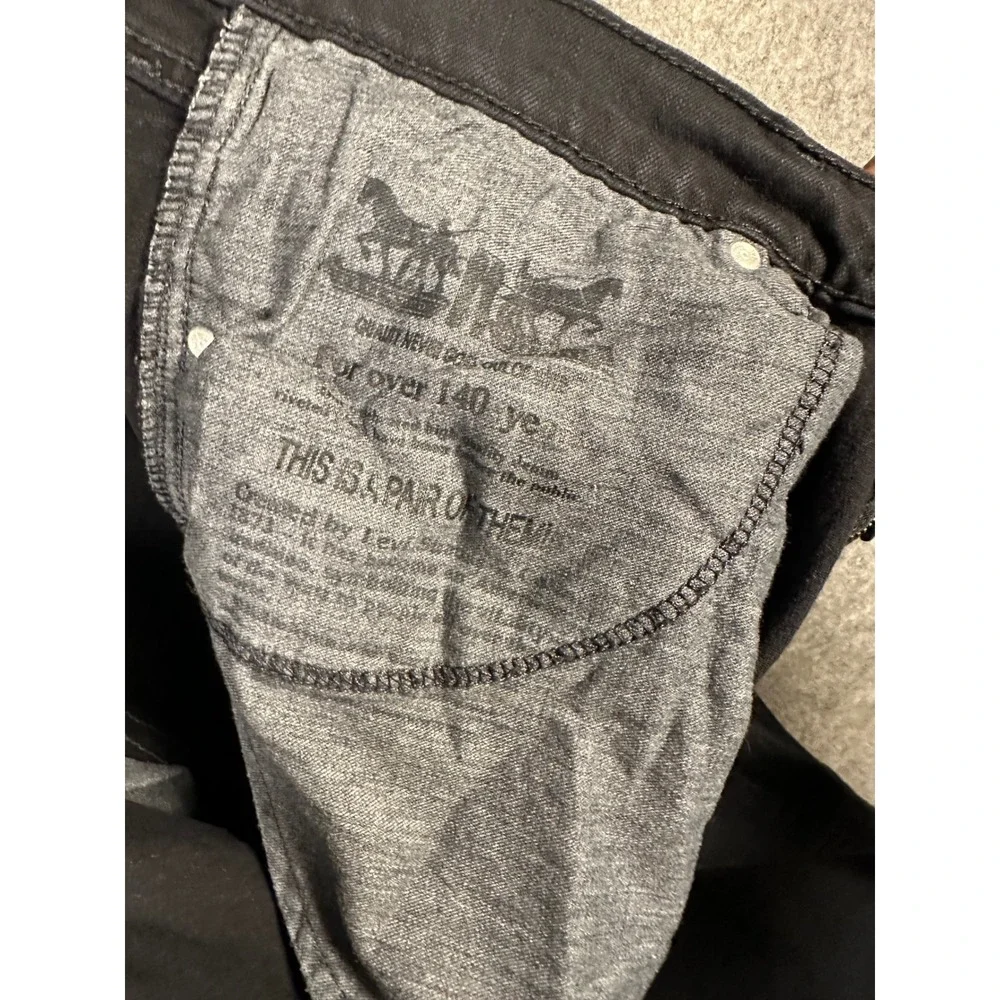 Levi's 541 Athletic Fit Jeans Men's Size 42x30 Black Denim Cotton Blend‎ Pants